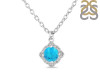 Turquoise & White Topaz Necklace With Slider Lock TRQ-RDN-74.