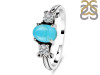 Turquoise & White Topaz Ring TRQ-RDR-1442.