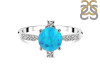 Turquoise & White Topaz Ring TRQ-RDR-1621.