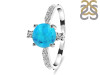 Turquoise & White Topaz Ring TRQ-RDR-1621.