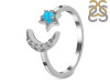 Turquoise & White Topaz Ring TRQ-RDR-1753.