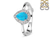 Turquoise & White Topaz Ring TRQ-RDR-1804.