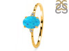 Turquoise & White Topaz Ring TRQ-RDR-1938-A.