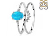 Turquoise & White Topaz Ring TRQ-RDR-1938.