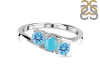 Turquoise & Blue Topaz Ring TRQ-RDR-213-BTZ.