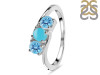Turquoise & Blue Topaz Ring TRQ-RDR-213-BTZ.