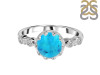 Turquoise & White Topaz Ring TRQ-RDR-2197.