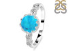 Turquoise & White Topaz Ring TRQ-RDR-2197.