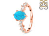 Turquoise & White Topaz Ring TRQ-RDR-2241.