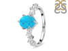  Turquoise & White Topaz Ring TRQ-RDR-2241.