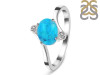 Turquoise & White Topaz Ring TRQ-RDR-2275.
