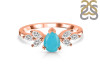 Turquoise & White Topaz Ring TRQ-RDR-2556.