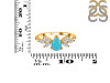 Turquoise & White Topaz Ring TRQ-RDR-2556.