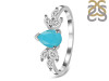Turquoise & White Topaz Ring TRQ-RDR-2556.