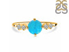 Turquoise & White Topaz Ring TRQ-RDR-3166.