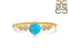 Turquoise & White Topaz Ring TRQ-RDR-3167.