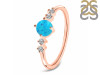 Turquoise & White Topaz Ring TRQ-RDR-3167.