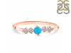 Turquoise & White Topaz Ring TRQ-RDR-3190.