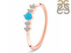 Turquoise & White Topaz Ring TRQ-RDR-3190.