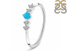 Turquoise & White Topaz Ring TRQ-RDR-3190.