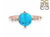 Turquoise & White Topaz Ring TRQ-RDR-3192.