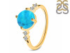 Turquoise & White Topaz Ring TRQ-RDR-3192.