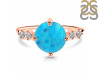 Turquoise & White Topaz Ring TRQ-RDR-3193.