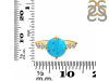 Turquoise & White Topaz Ring TRQ-RDR-3193.
