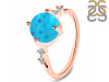 Turquoise & White Topaz Ring TRQ-RDR-3193.