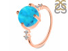 Turquoise & White Topaz Ring TRQ-RDR-3194.