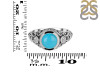 Turquoise & White Topaz Ring TRQ-RDR-330.