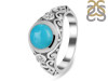 Turquoise & White Topaz Ring TRQ-RDR-330.