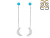 Turquoise Chain & Crescent Moon Earring TRQ-RE-1.