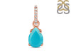 Turquoise & White Topaz Pendant TRQ-RP-76.