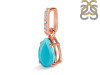 Turquoise & White Topaz Pendant TRQ-RP-76.