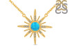Turquoise & White Topaz Necklace TRQ-RN-18.