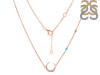 Turquoise & White Topaz Necklace TRQ-RN-30.