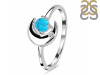 Turquoise & White Topaz Ring TRQ-RR-140.