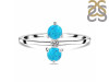 Turquoise & White Topaz Ring TRQ-RR-20.