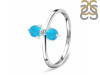 Turquoise & White Topaz Ring TRQ-RR-20.