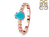 Turquoise & White Topaz Ring TRQ-RR-419D.