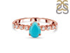 Turquoise & White Topaz Ring TRQ-RR-419D.