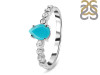 Turquoise & White Topaz Ring TRQ-RR-419D.