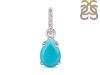 Turquoise & White Topaz Pendant TRQ-RP-76.