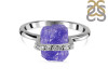Tanzanite Raw Crystal & White Topaz Ring TZN-RR-381.