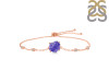 Tanzanite Raw Crystal & White Topaz Bracelet With Adjustable Camera Lock TZN-RCYB-2-CAMERA-LOCK