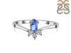 Tanzanite & White Topaz Ring TZN-RDR-2590.