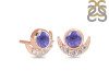 Tanzanite & White Topaz Stud Earring TZN-RE-4.