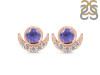 Tanzanite & White Topaz Stud Earring TZN-RE-4.
