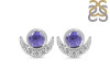 Tanzanite & White Topaz Stud Earring TZN-RE-4.